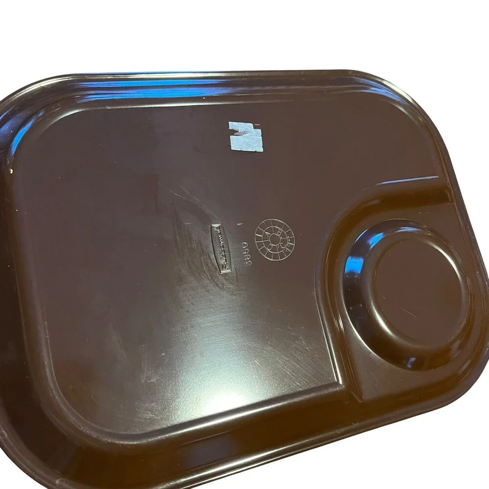 3 VTG Rubbermaid Brown Melamine Snack Trays 11x8